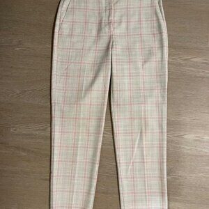 Ann Taylor Plaid Straight Leg Pant, Size 2P